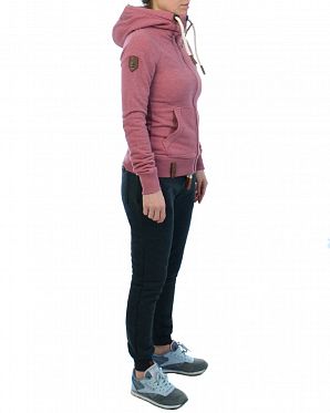 Толстовка женская на молнии с капюшоном Naketano Brazzo IX Luccente Melange