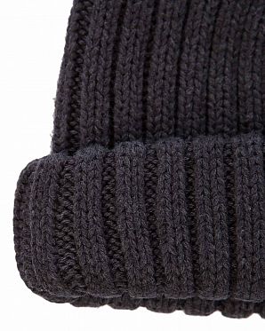 Шапка бини короткая крупной вязки Zetta Grey