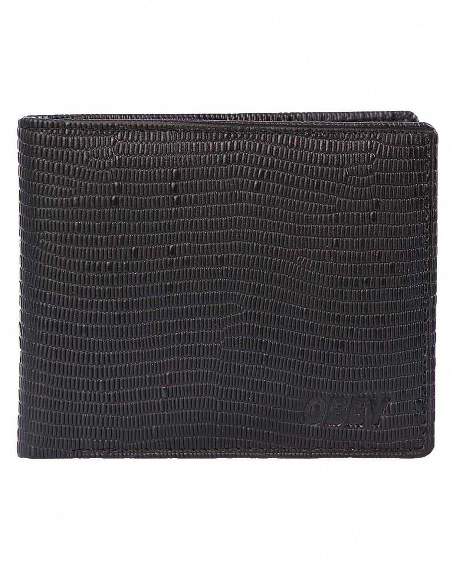 Кошелек кожаный Obey Gentry Bi-Fold Snake Leather Black отзывы