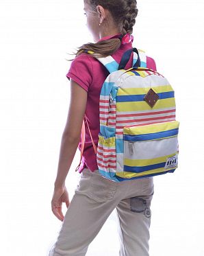 Рюкзак водоотталкивающий маленький 8848 H Black Stripe Teal