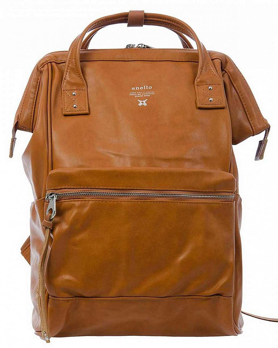 Рюкзак с двумя ручками кожаный для 13 ноутбука Anello Japan AT-B1511 Camel отзывы