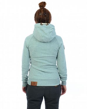 Толстовка женская на молнии с капюшоном Naketano Brazzo Jeck Wiederkauer Grun Mel