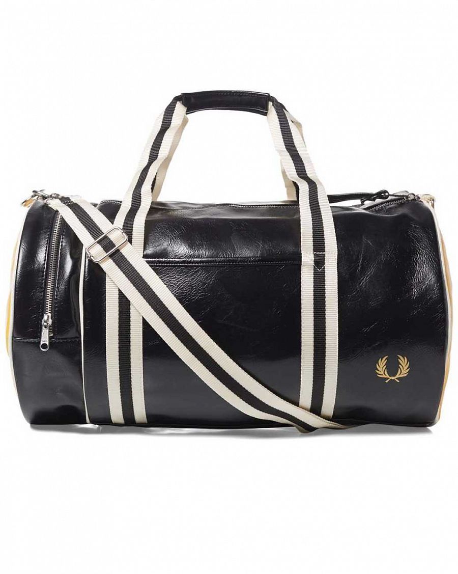 Сумка спортивная Fred Perry L4305 Classic Barrel Bag Black Yellow отзывы