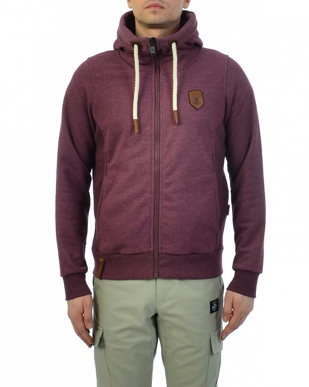 Толстовка мужская на молнии с капюшоном Naketano Full-Zip Hoodie Birol Bordeaux T отзывы