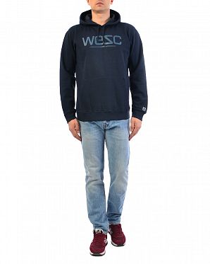 Толстовка мужская кенгуру с капюшоном Wesc Wesc Dark sapphire Толстовка мужская кенгуру с капюшоном Wesc Wesc Dark sapphire
