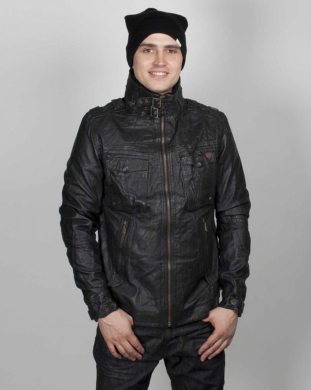 Куртка Fly53 Ebone Bone Leather Jacket Black отзывы