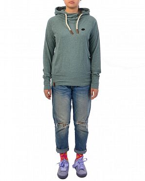 Лонгслив женский с капюшоном Naketano Mandy XI Stormy Sea Mel Лонгслив женский с капюшоном Naketano Mandy XI Stormy Sea Mel