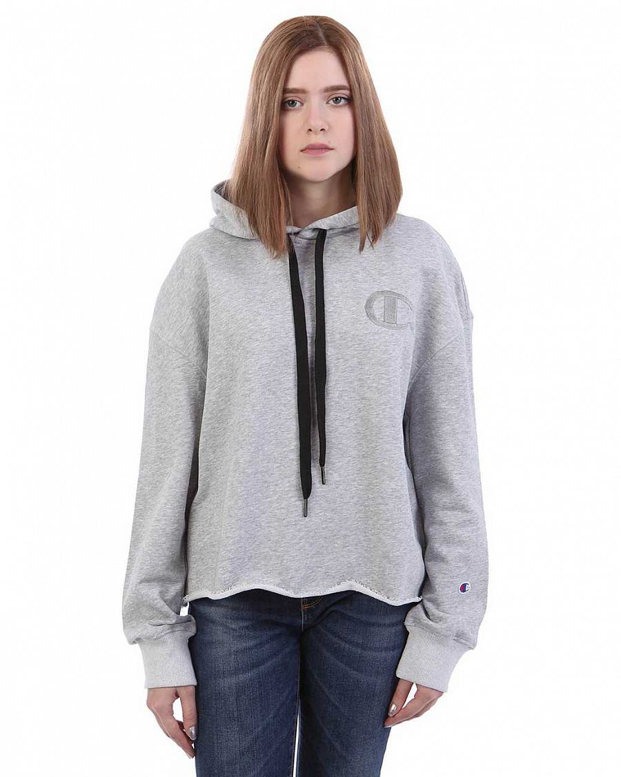 Толстовка женская укороченная с капюшоном Champion Japan Hood Grey отзывы