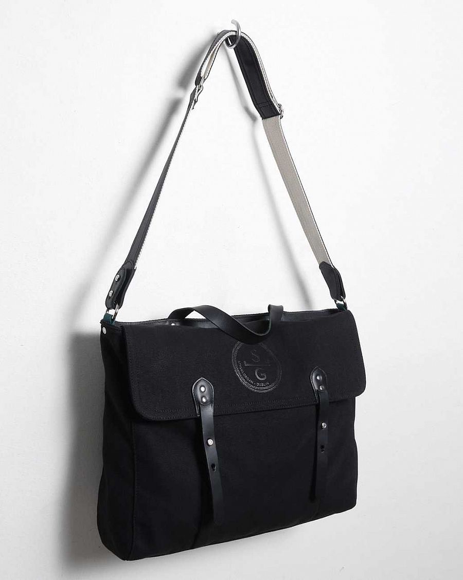 Сумка Stighlorgan Seanan Leather Canvas Satchel Tote Black отзывы