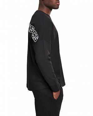 Футболка мужская с длинным рукавом Urban Classics Black White Футболка мужская с длинным рукавом Urban Classics Black White