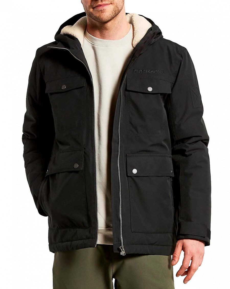 Куртка мужская непромокаемая демисезонная Швеция Didriksons Frode Black .
