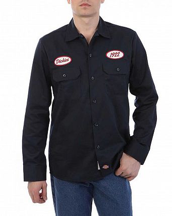 Рубашка мужская с длинным рукавом Dickies 1922 Rotonda South Dark Navy