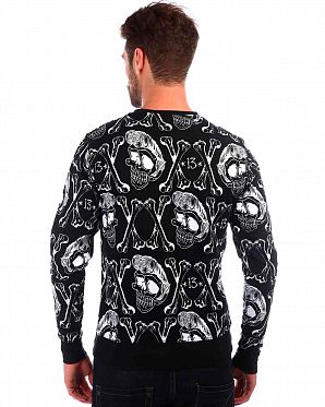 Толстовка свитшот Rum Knuckies Rocka Black Толстовка свитшот Rum Knuckies Rocka Black