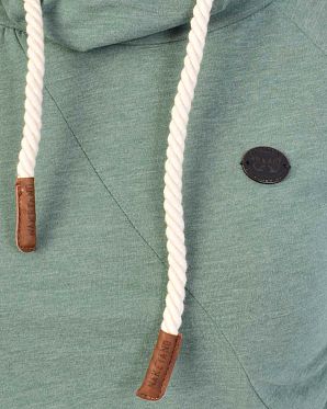 Лонгслив женский с капюшоном Naketano Mandy XI Green Mel Лонгслив женский с капюшоном Naketano Mandy XI Green Mel