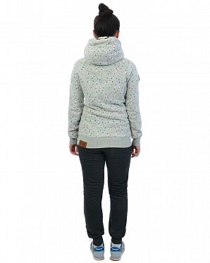 Толстовка женская на молнии с капюшоном Naketano Gunnesbush Grey Melange