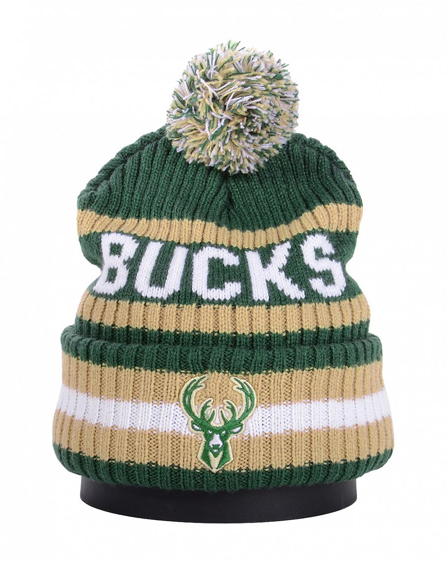 Шапка с помпоном на флисе '47 Brand NBA Milwaukee Bucks Green Brown отзывы