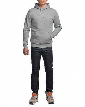 Толстовка мужская на флисе с капюшоном Carhartt Hooded Sweat Bridge Grey