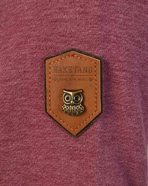 Толстовка женская с капюшоном Naketano So ein Otto IV Nasty Oma Bordeaux Melange Толстовка женская с капюшоном Naketano So ein Otto IV Nasty Oma Bordeaux Melange