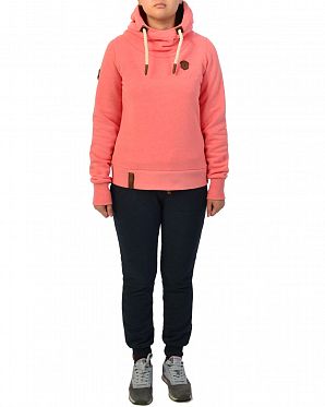 Толстовка женская с капюшоном Naketano Schmierlappen IX Coral Red Толстовка женская с капюшоном Naketano Schmierlappen IX Coral Red