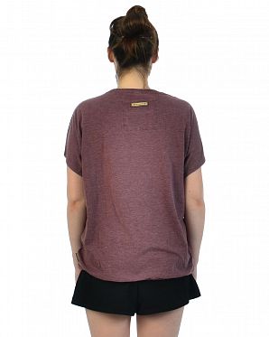 Футболка женская на резинке свободная Германия Naketano Acid Girl VII Heritage Bordeaux Melange Футболка женская на резинке свободная Германия Naketano Acid Girl VII Heritage Bordeaux Melange