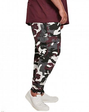 Джоггеры мужские карго Urban Classics Wine Camo Джоггеры мужские карго Urban Classics Wine Camo