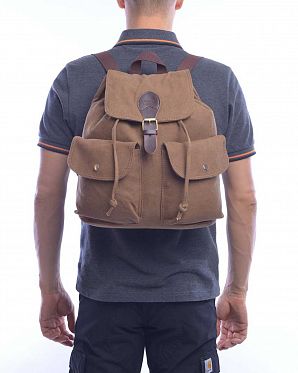 Рюкзак водостойкий из толстой джинсы Kaukko Korea FJ17 Brown