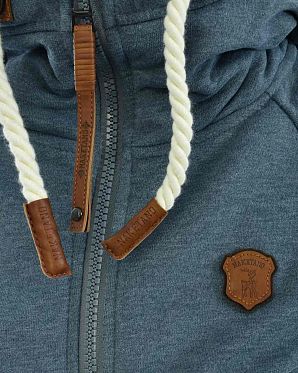 Толстовка женская на молнии с капюшоном Naketano Brazzo Dark Ash Mel