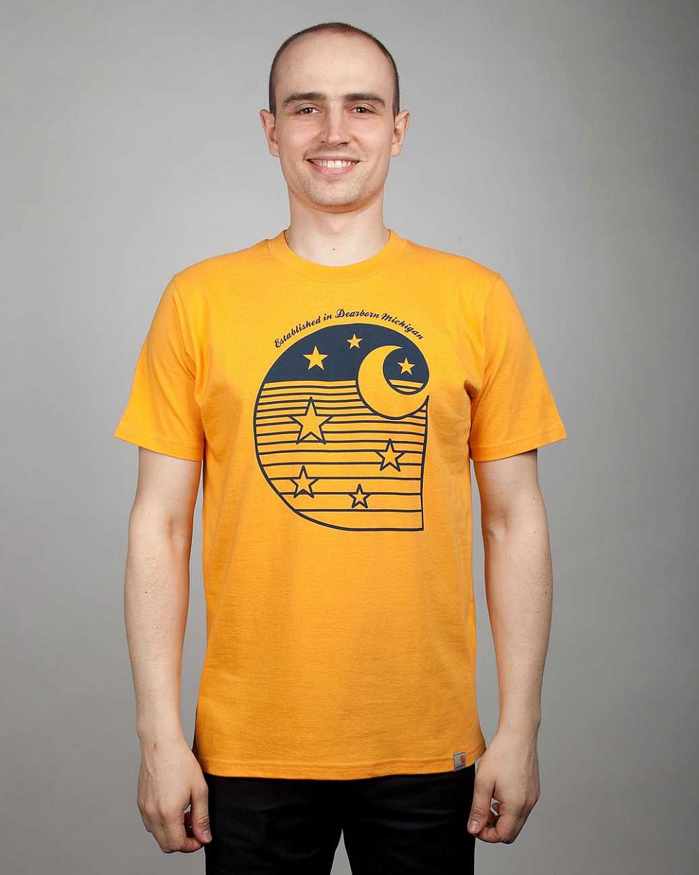 купить Футболка Carhartt S/S Starenbare T-shirt Corn Navy в Москве купить Футболка Carhartt S/S Starenbare T-shirt Corn Navy в Москве