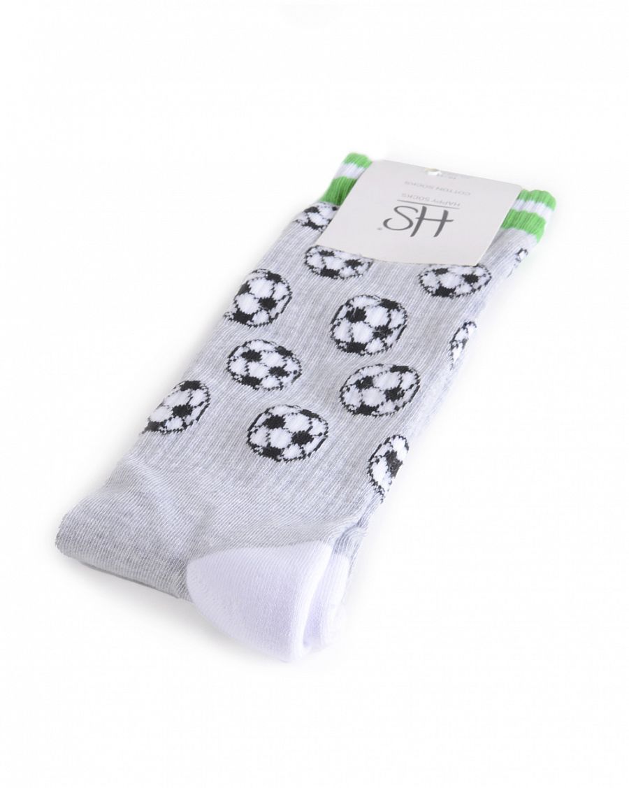 Носки мужские Happy Socks Combed Cotton Football Grey отзывы