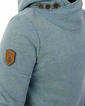 Толстовка мужская с капюшоном Naketano Disken Harry Light Blue Толстовка мужская с капюшоном Naketano Disken Harry Light Blue