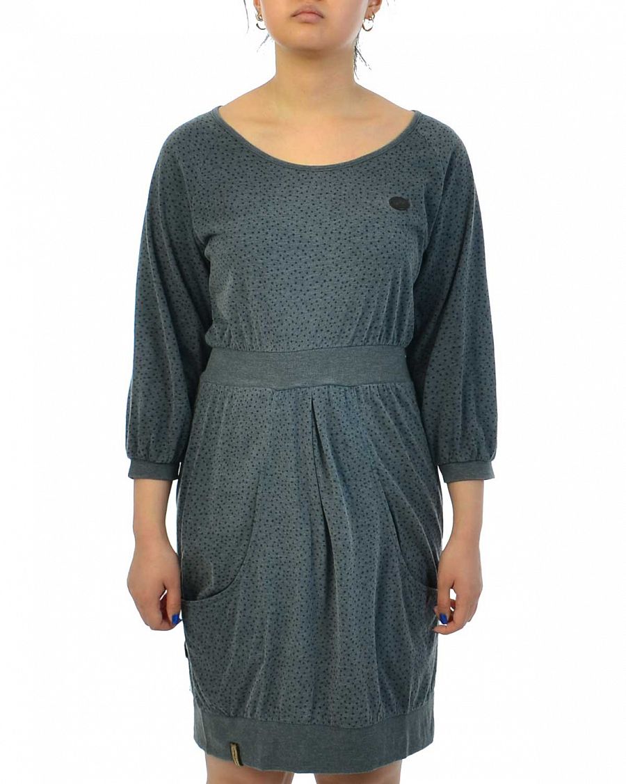 Платье женское длинным рукавом и карманами Naketano The End II Heritage Bluegray Melange отзывы