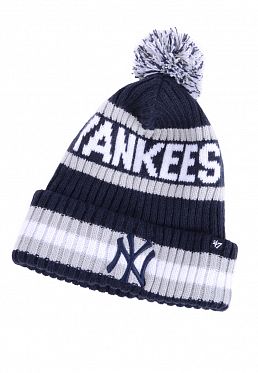 Шапка с помпоном на флисе '47 Brand Baseball New York Yankees Black Grey Шапка с помпоном на флисе '47 Brand Baseball New York Yankees Black Grey