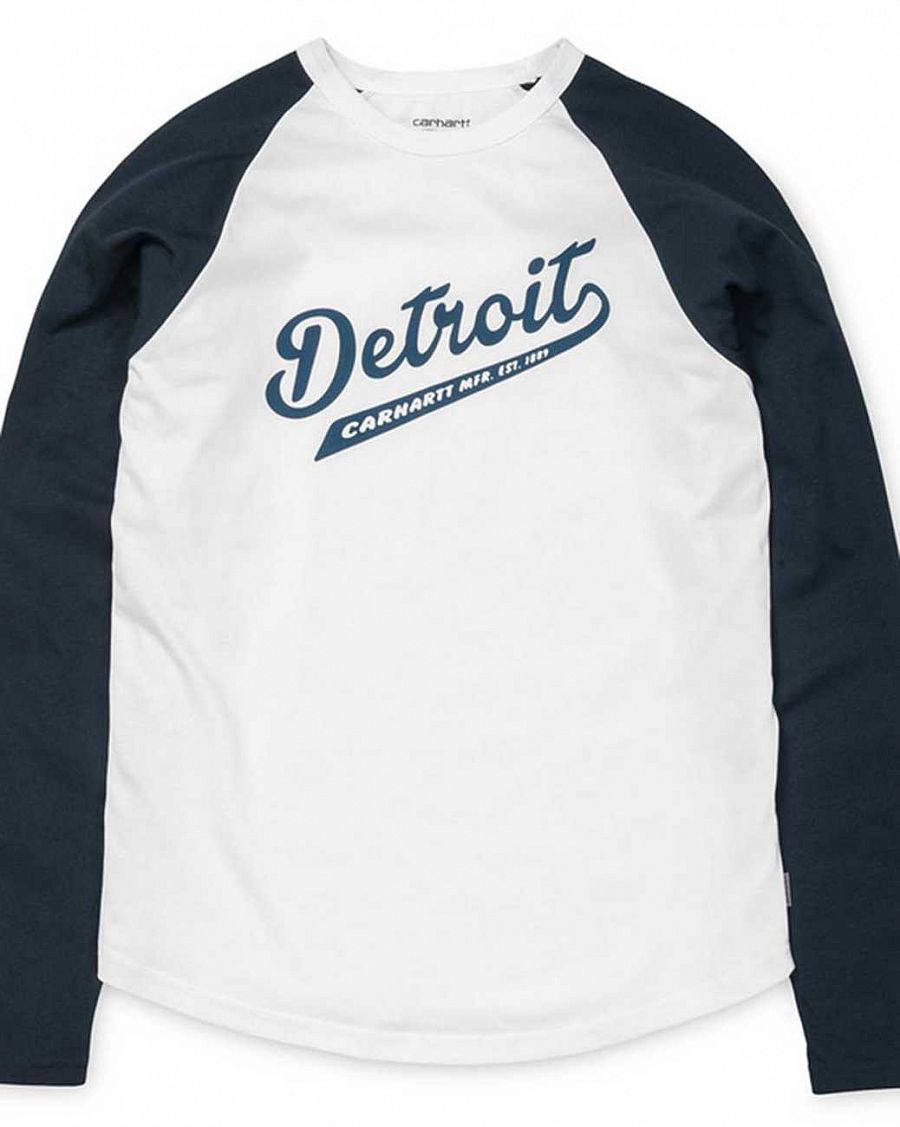 Футболка с длинным рукавом WIP LS D-Script T-Shirt White Navy отзывы Футболка с длинным рукавом WIP LS D-Script T-Shirt White Navy отзывы