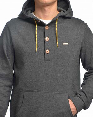 Толстовка мужская с капюшоном Iriedaily Hipster Hoody Anthra Mel