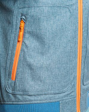 Ветровка водоотталкивающая на флисе Iriedaily City Shield 3 Grey Blue