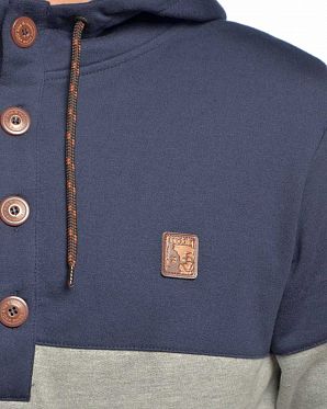 Толстовка мужская с капюшоном Iriedaily Hipster Block Navy