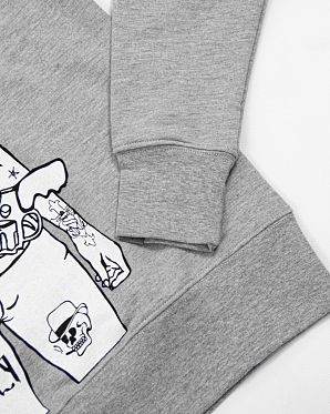 Толстовка свитшот Rum Knuckies Locals Only Grey Толстовка свитшот Rum Knuckies Locals Only Grey