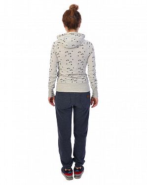 Лонгслив женский с капюшоном Naketano Mandy Spatzl Stone Grey Лонгслив женский с капюшоном Naketano Mandy Spatzl Stone Grey