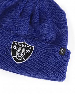 Шапка с подворотом '47 Brand NFL Las Vegas Raiders Blue