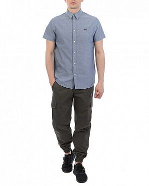 Рубашка мужская с коротким рукавом Wesc Gaber Chambray Light Blue Рубашка мужская с коротким рукавом Wesc Gaber Chambray Light Blue