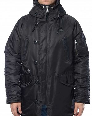 Пуховик водонепроницаемый на гусином пуху Корея NudeBones Black