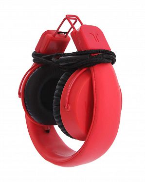 Наушники с микрофоном проводные складные WeSC Piston Bright Red