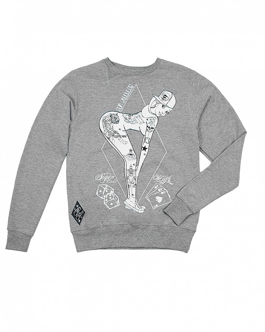 Толстовка свитшот Rum Knuckies Super High Grey отзывы