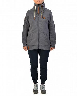 Толстовка женская на молнии с высоким воротом Naketano Monsterbumserin pimped Scarface Mel Толстовка женская на молнии с высоким воротом Naketano Monsterbumserin pimped Scarface Mel