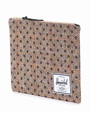Клатч Herschel Network Extra Large Harris Tweed Black polka dot