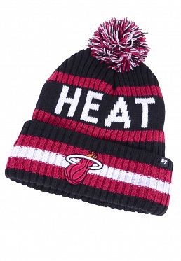 Шапка с помпоном на флисе '47 Brand NBA Miami Heat Black Wine Шапка с помпоном на флисе '47 Brand NBA Miami Heat Black Wine