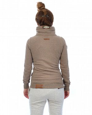 Толстовка женская на молнии с высоким воротом Naketano Monsterbumserin Dunnschiss Kotze