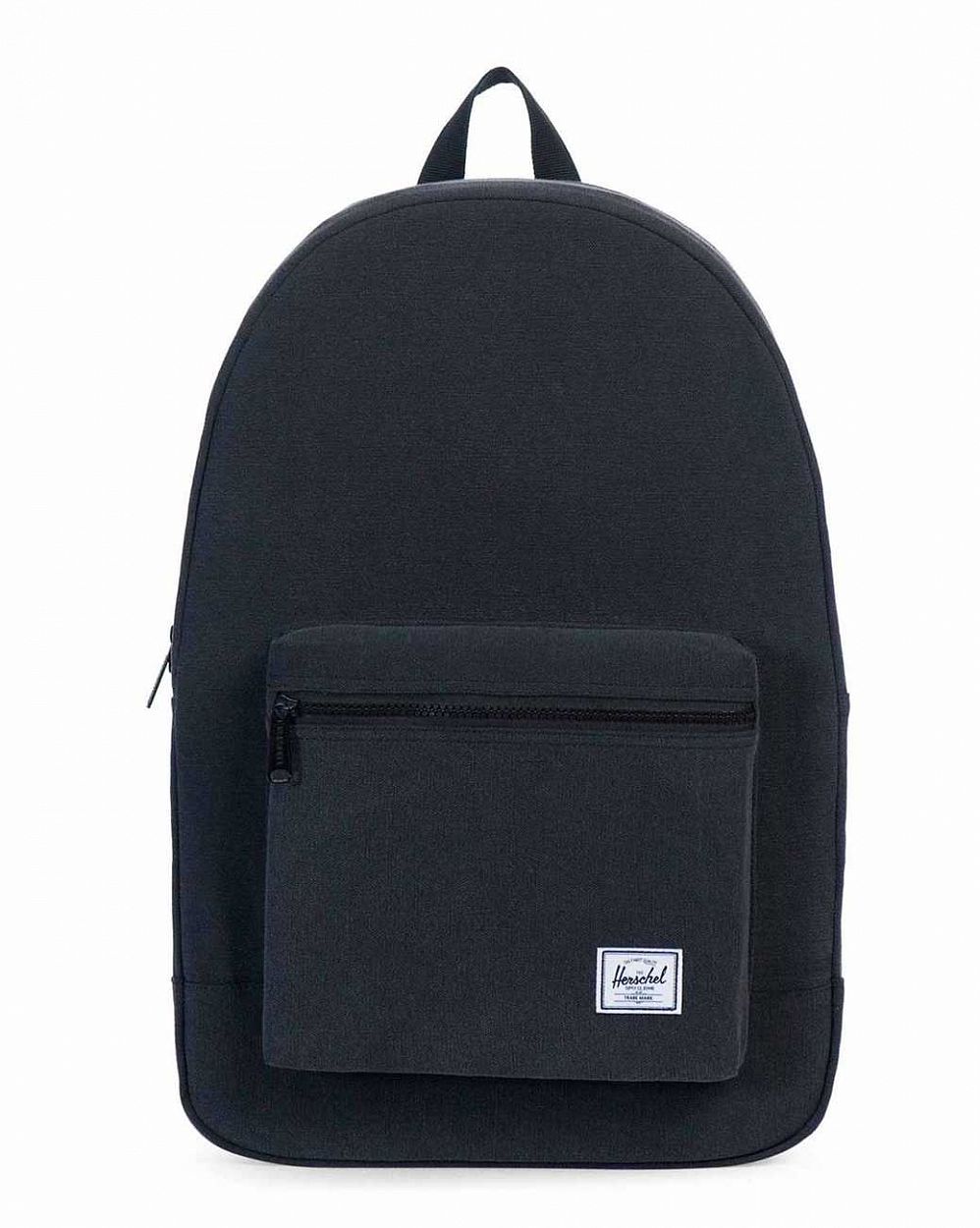 Рюкзак тканевый из толстого хлопка Herschel Packable Daypack Black отзывы