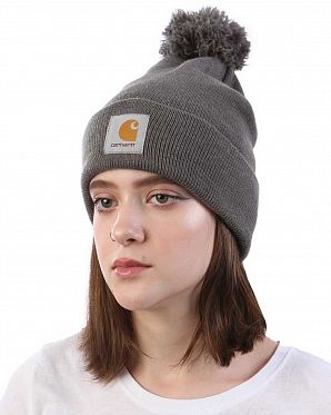 Шапка Carhartt Bobble Watch Dark Grey