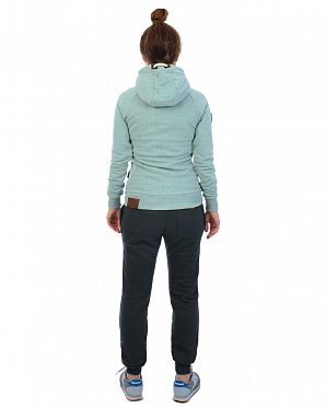 Толстовка женская на молнии с капюшоном Naketano Brazzo Wiederkauer Grun Melange